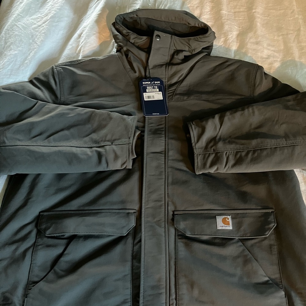 NWT Carhartt Super Dux relaxed fit jacket XL. Dark Grey